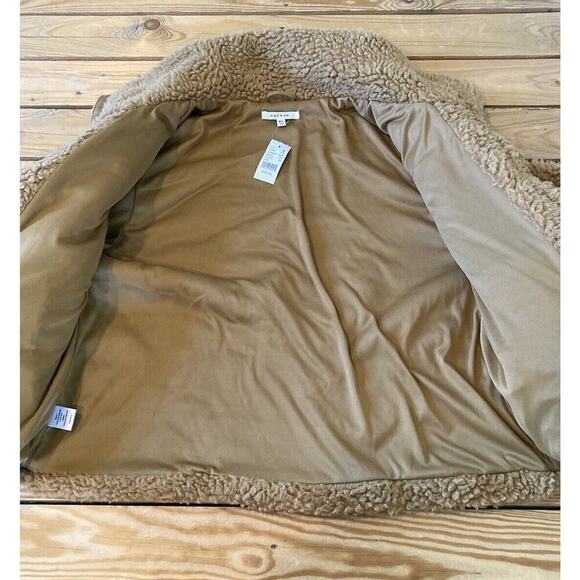 NWT PacSun Full Zip Sherpa Jacket Size Medium/Large Women’s Brown - Picture 4 of 9